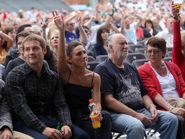 Elton John at Northamptonshire County Cricket Club.