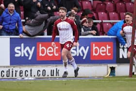 Jack Sowerby scored his screamer against Crawley in March