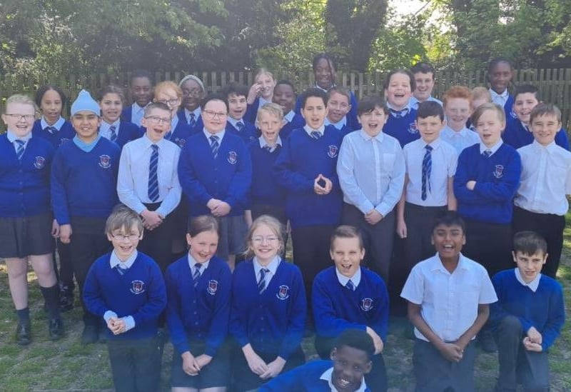 Year 6 leavers at The Good Shepherd Catholic Primary School.