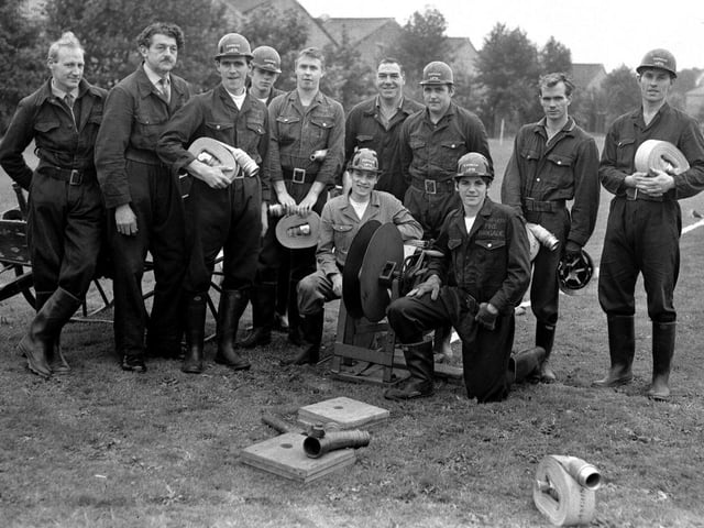 Fire Brigades Association competition at Express Lifts, St James, Northampton, September 9, 1967