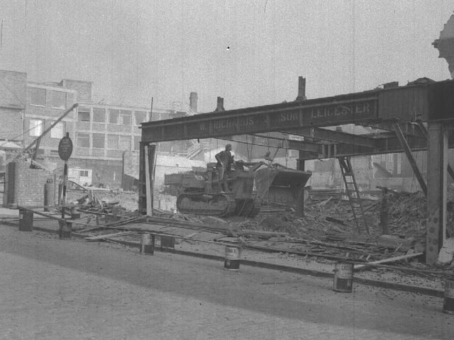 September 21, 1966, demolition at Cleavers, possibly Baring Road, Northampton.