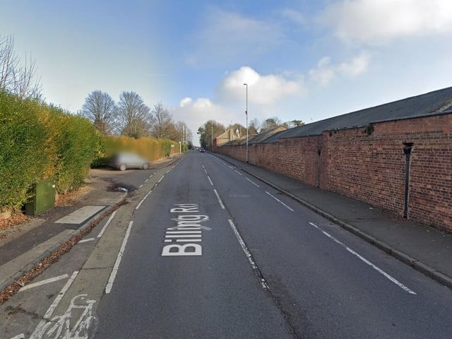 A robbery was reported in Billing Road in March 2022