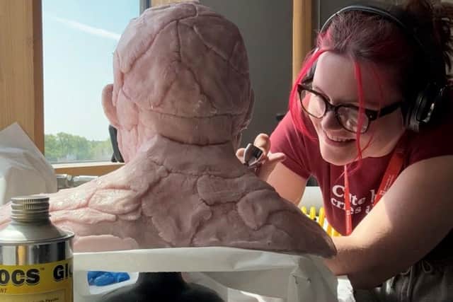 Amy Spencer creating her final major project.
