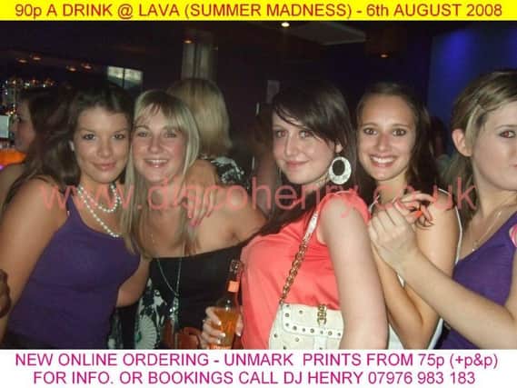 Nostalgic pictures from a 90p a drink night out at Lava in August 2008