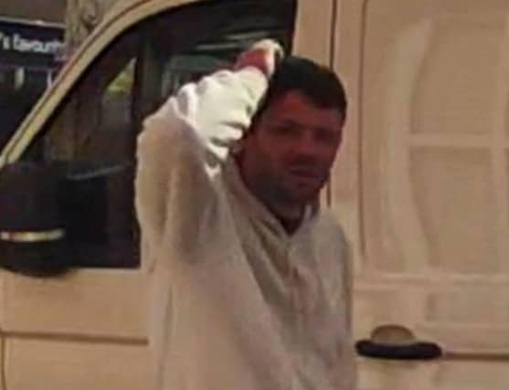 Police would like to speak to the man in the image.