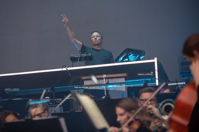 Pete Tong & The Symphony Orchestra, conducted by Jules Buckley, at Franklin's Gardens, Northampton, June 24, 2022. Photo by David Jackson.