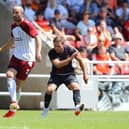 Danny Hylton in action for the Cobblers against his old club Luton on Saturday (Picture: Pete Norton/Getty Images)