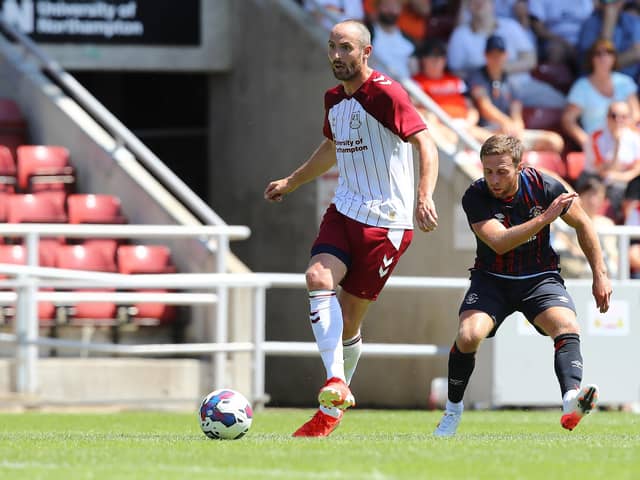 Danny Hylton in action for the Cobblers against his old club Luton on Saturday (Picture: Pete Norton/Getty Images)