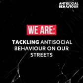 An antisocial behaviour campaign poster