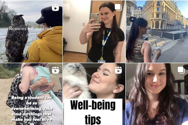 Leah has become an advocate for widening participation schemes and mental health on social media – accumulating a following of more than 3,000 on Instagram, YouTube, Twitter and TikTok.