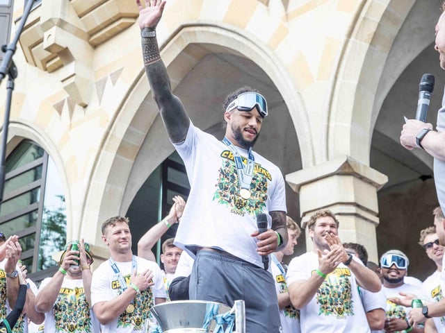 Saints players, coaches and staff celebrated with fans in Northampton town centre on Sunday (June 9) after winning the Gallagher Premiership title at Twickenham on Saturday (June 8).