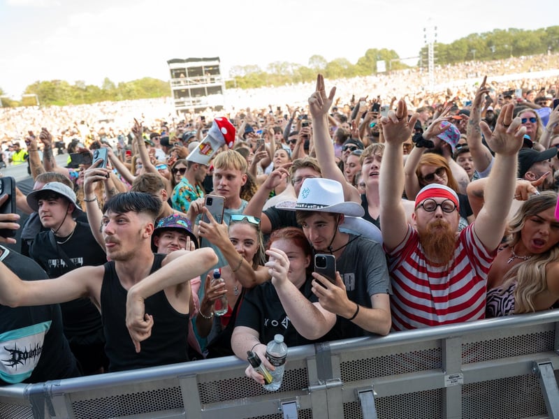 Fans watching acts perform at Tribes Unite at The National Bowl in Milton Keynes on Saturday, August 9, 2025. Photo by David Jackson.