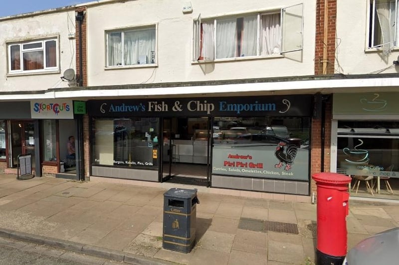 Andrew's in Coppice Drive received a two-star food hygiene rating at its last inspection on August 2.