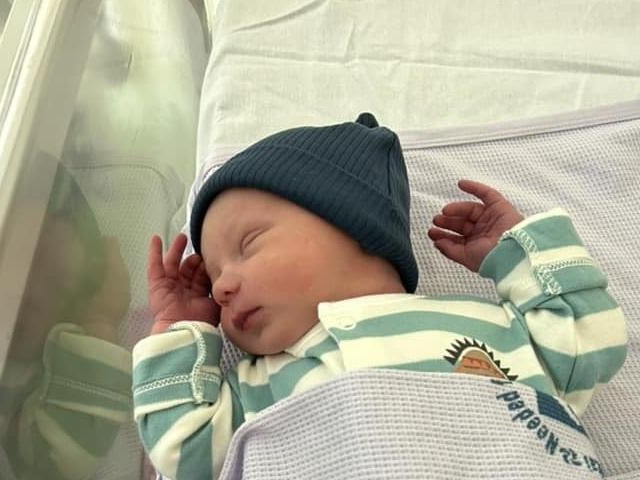 Jude Peter born at 8.30pm on September 11, at Northampton General Hospital, weighing 6lbs 6oz.