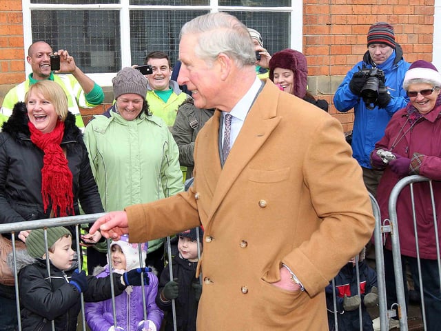 Locals turned out in force to welcome the Prince