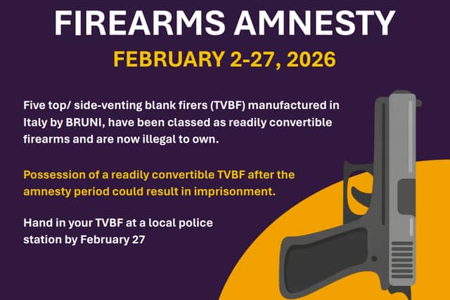 Northamptonshire Police is taking part in a firearms amnesty.