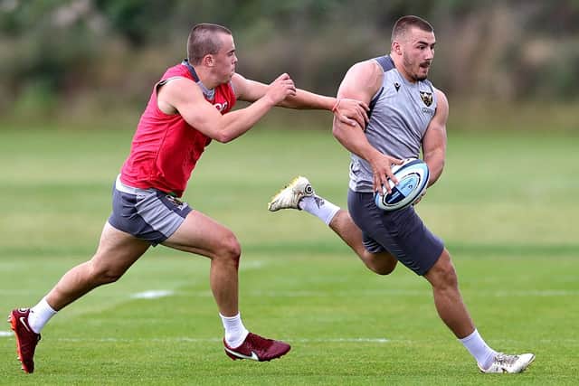 Ollie Sleightholme starts for Saints against Harlequins on Friday night (photo by David Rogers/Getty Images)
