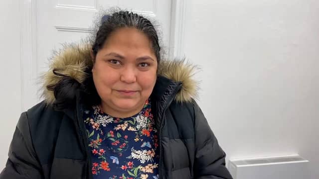 Neelam is a patient at St Andrew's and has some artwork on display at 78 Derngate