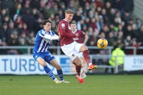 Mitch Pinnock in action for the Cobblers against Wigan at Sixfields (Picture: Pete Norton)