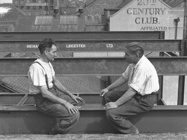 The extension being built at the Chronicle & Echo building in 1952