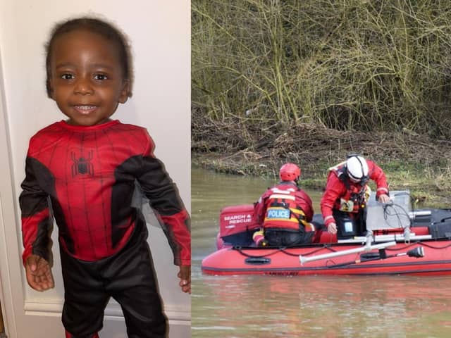 Northamptonshire Search & Rescue team joined the search for two-year-old Xielo Maruziva who fell into the River Soar.