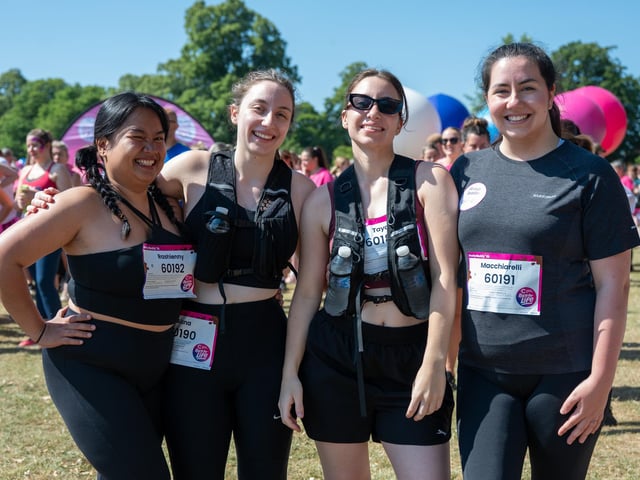 Runners taking part in the Pretty Muddy Race For Life at Abington Park in Northampton on Saturday, July, 11, 20026. Photo by David Jackson.