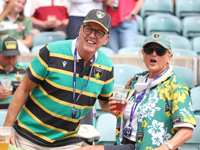 Saints fans at Twickenham on Saturday June 20