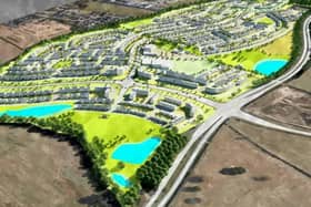1,400 homes are planned to be built at Upton Lodge Farm, which sits on land next to the A4500 near Upton