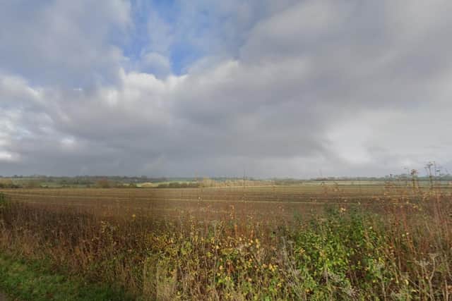Views onto the agricultral fields flagged for the solar farm from South Kilworth Road.