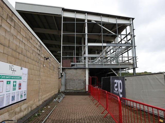 The side of the East Stand
