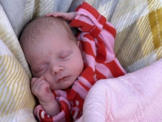 Leah-Rose born ay 11.08am on December 17 at Northampton General Hospital, weighing 6lbs 13oz.