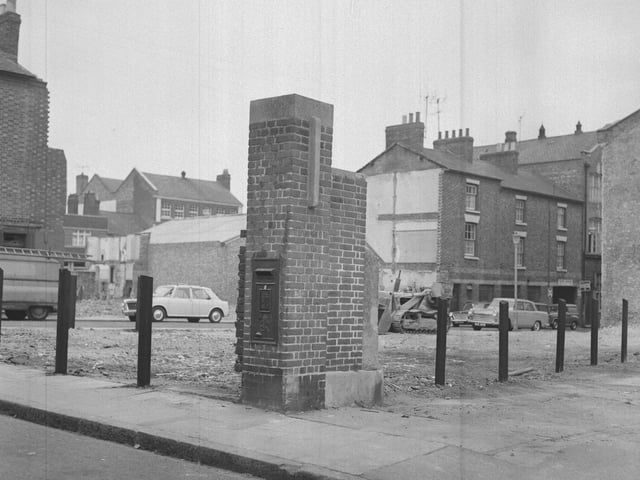 Postbox left on demolition site