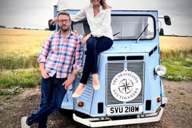 Christina Trevanion and JJ Chalmers with The Travelling Auctioneers