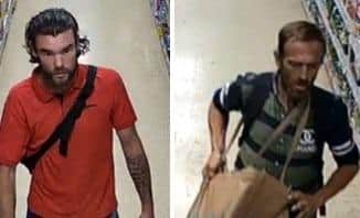 Police want to speak to these two men who they believe may have information about the theft