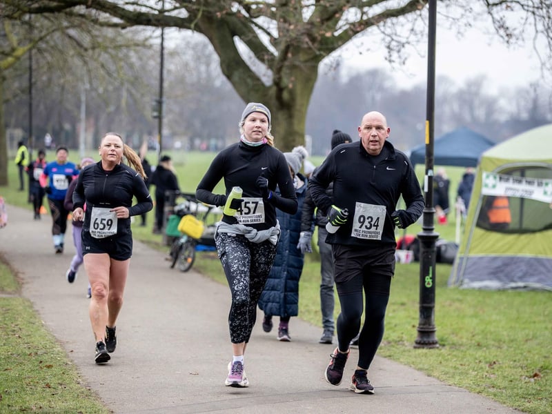 Runners braved the cold on Sunday January 12 to take on the charity race at The Racecourse.