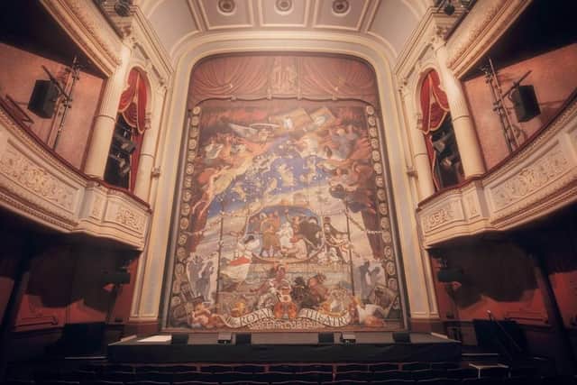 The stunning restored curtain at the Royal theatre. Photo: Chris Lowe.