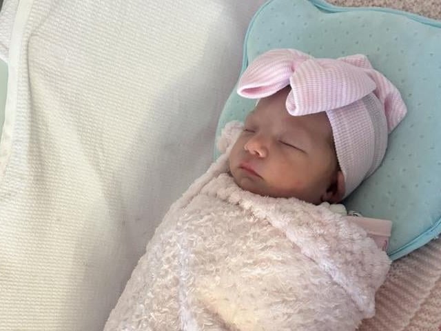Roxie Rose born at 1pm on November 12 at Northampton General Hospital, weighing 5lbs 13oz.