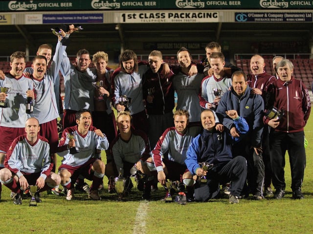2010 - Northants Combination Premier Division Knockout Cup final, Weldon United v Great Houghton Queen Eleanor at Northampton Town FC