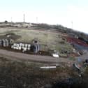 The disused athletics track at Sixfields