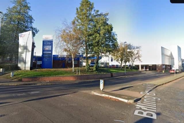 Police are now huntng for the culprit following the violent incedent on the forecourt of a fuel station in Billing Brook Road, Northampton.