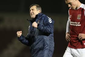 Jon Brady's first win in charge came against Plymouth in March 2021.