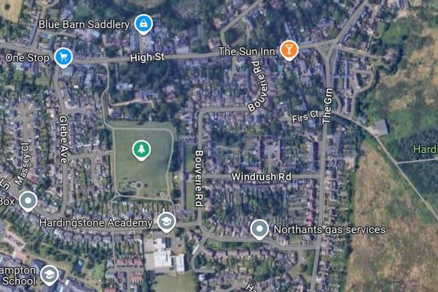 Bouverie Road in Hardingstone in currently closed while firefighters deal with a house fire.