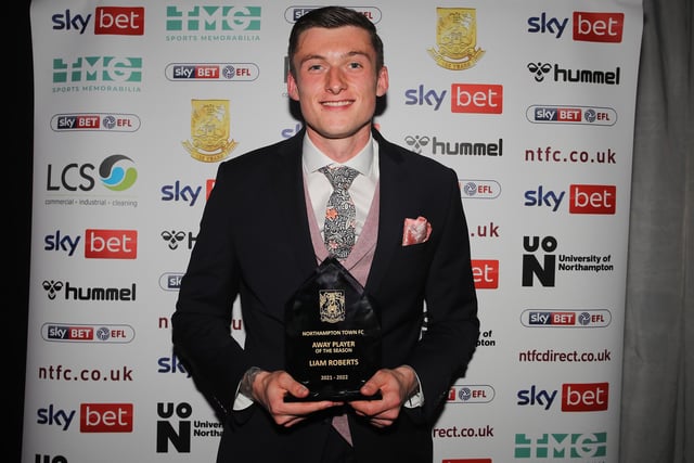 Liam Roberts was named the away supporters' player of the season