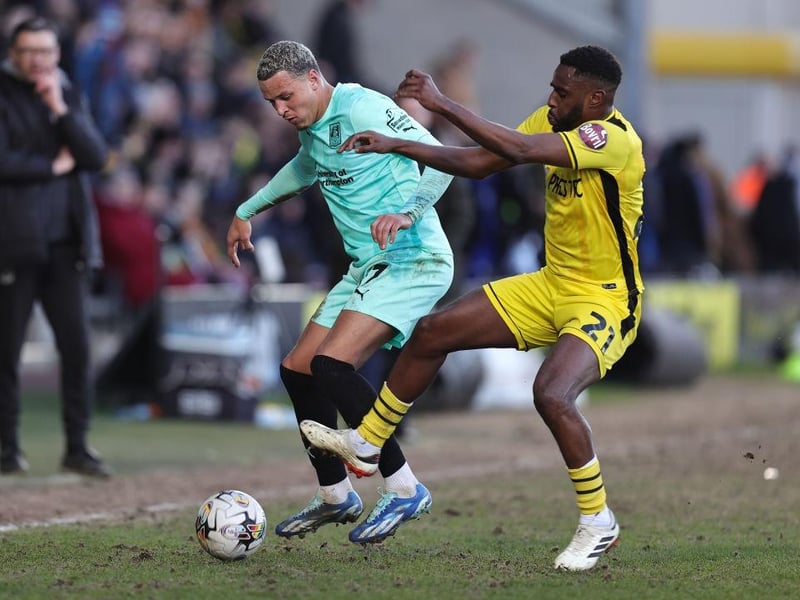 Nearly scored a beauty within 60 seconds of coming on, catching the inside of the post from 30 yards. But more importantly he carried out his defensive duties and continued the good work of Fox before him... 7