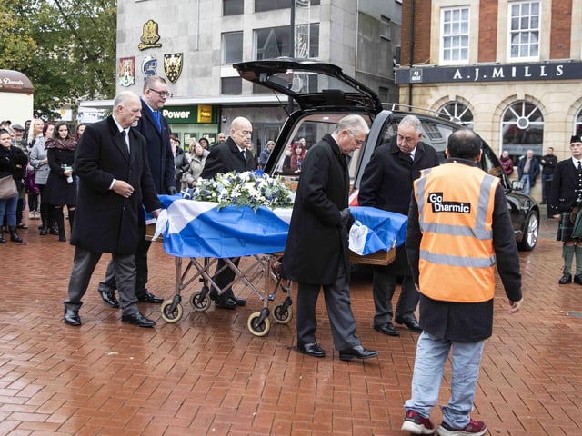 The memorial service for well-known Northampton homeless man George Murray was held on Sunday (November 6) in the Market Square