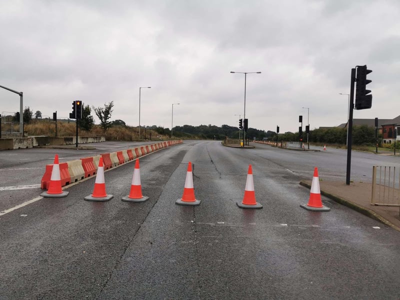 The A500 was closed overnight between Kislingbury and Upton