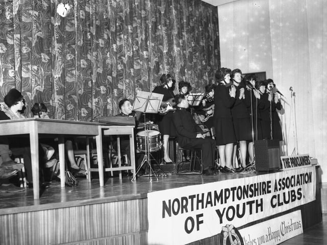 The Proclaimers Salvation Army group at Northampton Association of Youth Clubs, mid-1960s.