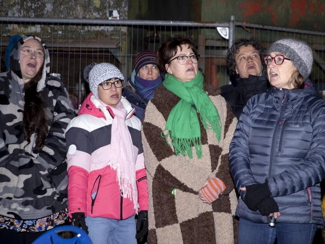 Elliott’s Rectory Farm in Moulton hosted a torchlit carol service on Saturday, December 17, 2022.