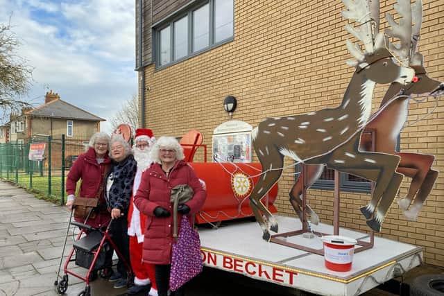 The Rotary Santa's sleigh made an appearance.