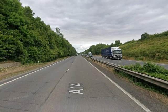 A man died on the A14 near junction 11